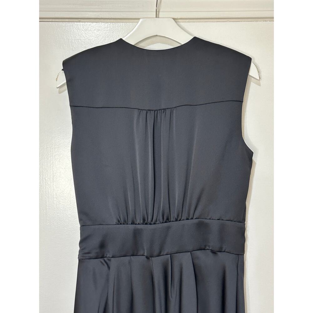 Ramy Brook Quinn Plunge-Neck Gown Dress Black Size 10 NWT Bold Front Slit - Picture 10 of 14